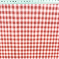 Tischdeckenstoff fleckenabweisend - kleine rote Vichy-Karos  