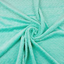 Minky Fischgrät Premium mintgrün  