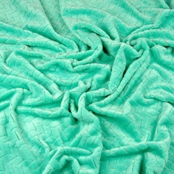 Minky Fischgrät Premium mintgrün  