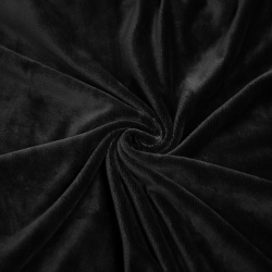 Minky glatt Premium schwarz (Black)