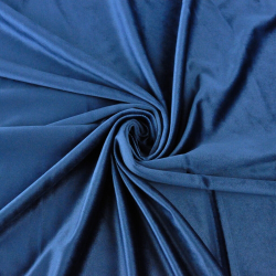 Samt Vorhangstoff - Oxford Blau  