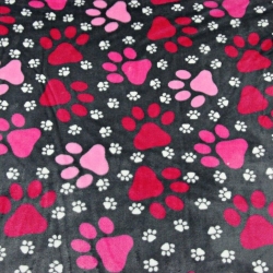 Polar Plus - rosa Pfoten auf grauem Hintergrund  