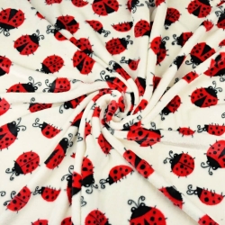 Polar Plus - Marienkäfer auf ecrufarbenem Hintergrund  