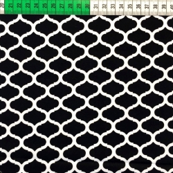 Baumwolle 100% Schwarzes Marokko-Muster  