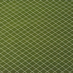 Baumwolle 100% Rauten weiß auf faulgrünem Hintergrund  