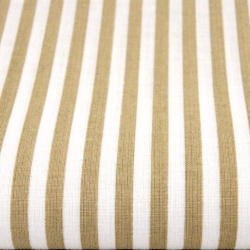 Baumwolle 100% Streifen weiß-beige  