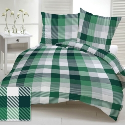 Baumwolle 100% grün-grau-weiße Karos  