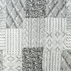 100% Baumwolle Karomuster in Weiß-Grau  