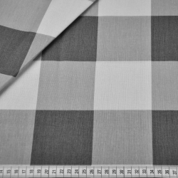 Baumwolle 100% große Karos grau  