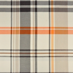 100% Baumwolle Karomuster beige-orange-braun  