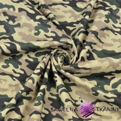 antibakterielles kleines CAMOUFLAGE-Muster grün-beige-schwarz  