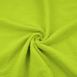 Baumwolle Musselin Double Gauze grün Apfel (Apple Green)  