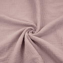 Baumwoll-Musselin Double Gauze pastellrosa (Sephia rose)  