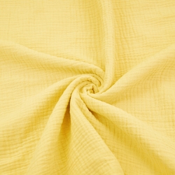 Baumwoll-Musselin Double Gauze cremegelb (Double Cream)  