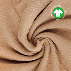 Baumwollmuslin double gauze kakaofarben (Tiger's Eye)  