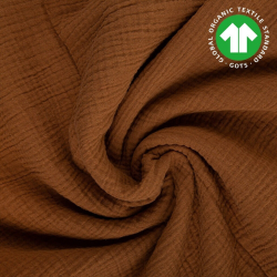 Baumwolle Musselin double gauze Kürbis (Pumpkin Spice)  