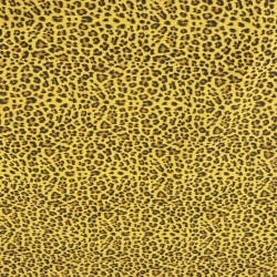 Baumwoll-Musselin plissiert Panther auf senfgelbem Hintergrund  