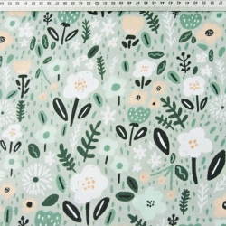 Baumwolle Musselin Double Gauze - Digitaldruck - Salbeiwiese  