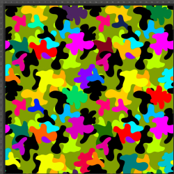 Jersey-Stoff Digitaldruck - bunte Camouflage auf grünem Hintergrund  