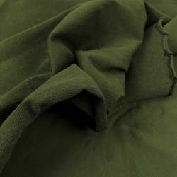 Sweatstoff Loop - einfarbig dunkles Olivgrün - 280g  