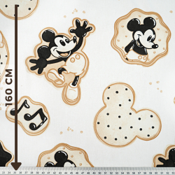 100% Baumwolle Miki schwarz-beige auf weißem Hintergrund