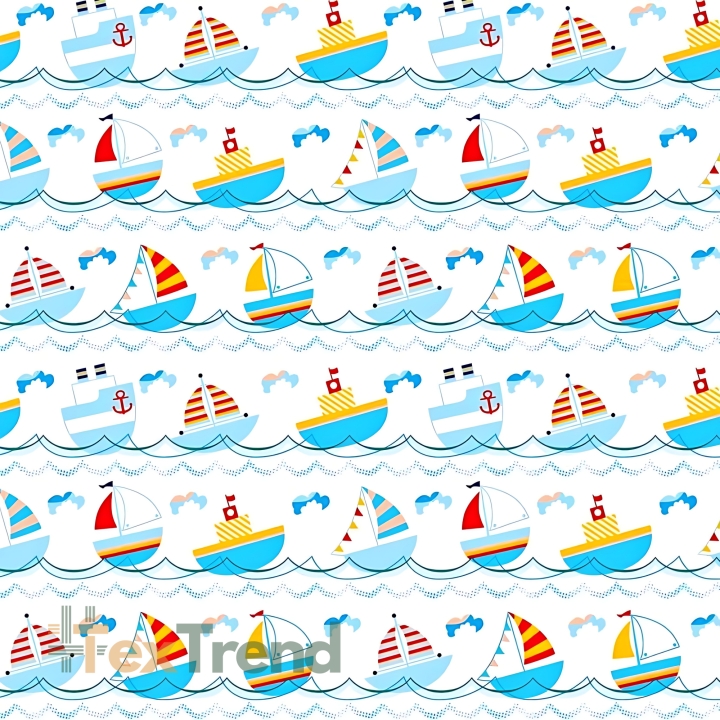 Baumwolle 100% maritimes Boot