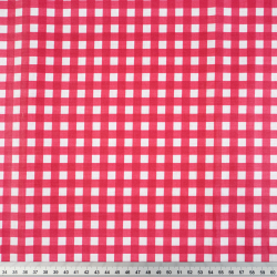 100% Baumwolle Karomuster rot und weiß  