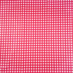 100% Baumwolle Karomuster rot und weiß  