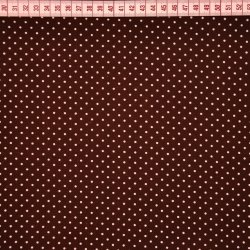 Baumwolle 100% Stecknadeln 2mm weiß auf braunem Hintergrund  