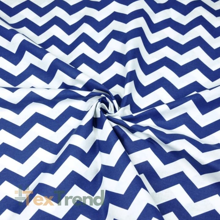 Baumwolle 100% Zickzack dunkelblau