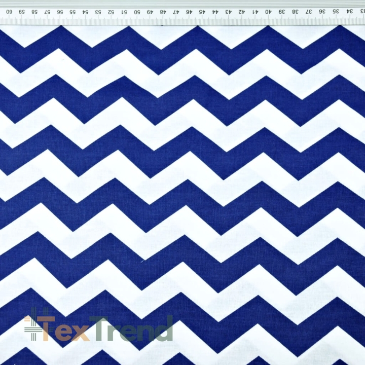 Baumwolle 100% Zickzack dunkelblau