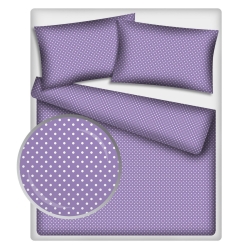 Baumwolle 100% 7mm lila Punkte  