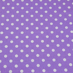 Baumwolle 100% 7mm lila Punkte  