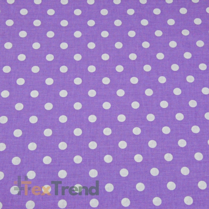 Baumwolle 100% 7mm lila Punkte  