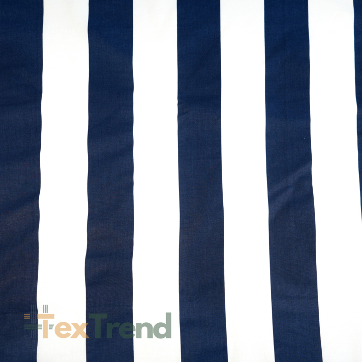 Baumwolle 100% Streifen 6cm dunkelblau  