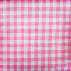 100% Baumwolle Karomuster rosa und weiß  