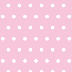 Baumwolle 100% Punkte 11mm weiß auf rosa Hintergrund  