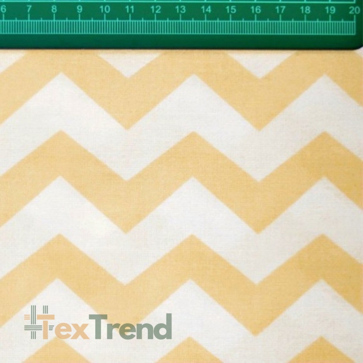 Baumwolle 100% Zickzack beige  