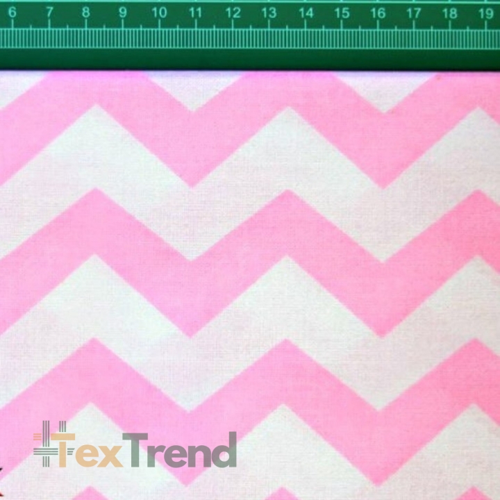 Baumwolle 100% Zickzack rosa  