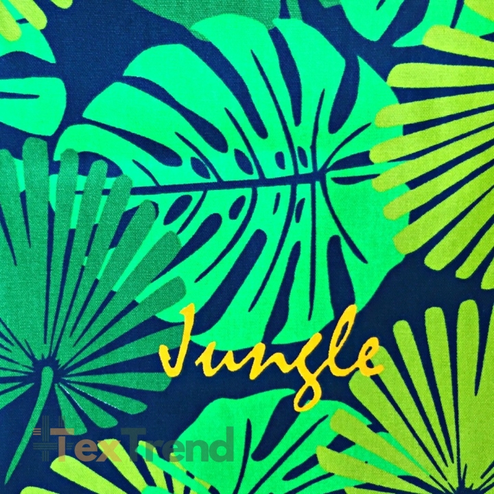 Liegefläche Stoff grüne Blätter  