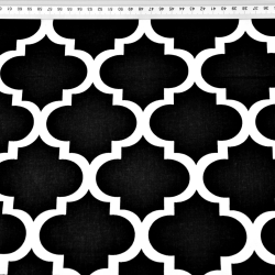 Baumwolle 100% Muster Marokko große schwarze  