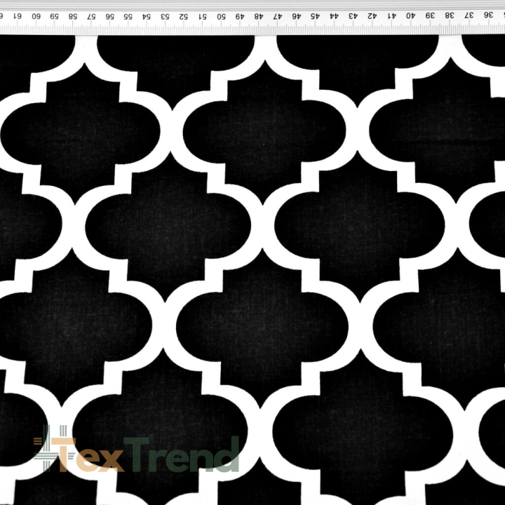 Baumwolle 100% Muster Marokko große schwarze  