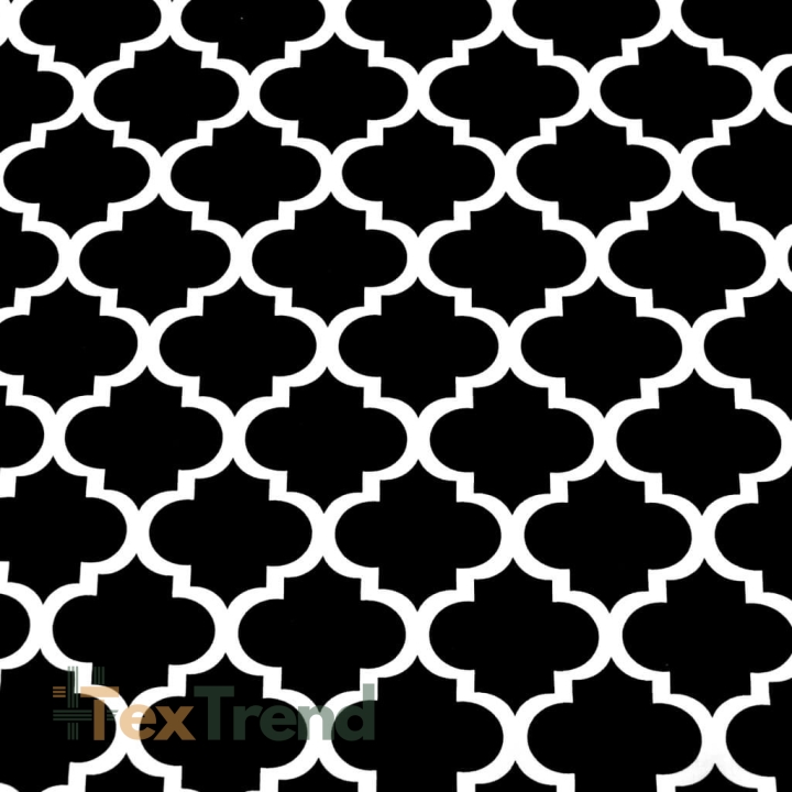 Baumwolle 100% Muster Marokko große schwarze  