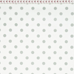 Baumwolle 100% Punkte 11mm grau auf weißem Hintergrund  