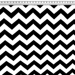 Baumwolle 100% Zickzack schwarz  