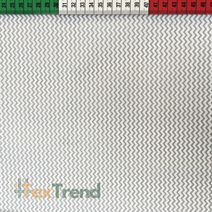 Baumwolle 100% Graue Zickzackmuster  