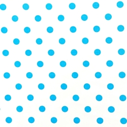 Baumwolle 100% Punkte 11mm marine auf weißem Hintergrund  