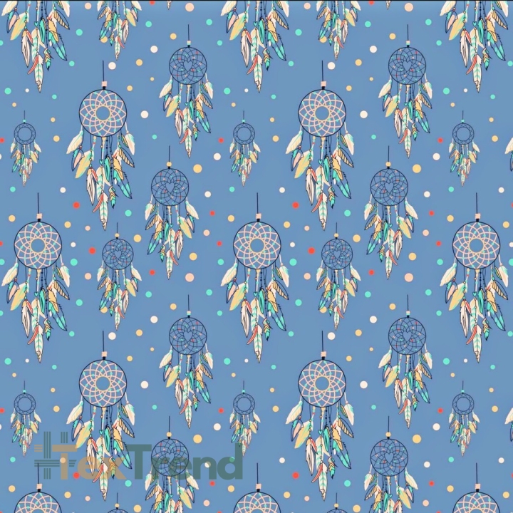 Baumwolle 100% indianisches Totem grafitfarbenen Hintergrund  