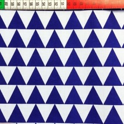 Baumwolle 100% Marineblau-weiße Dreiecke  