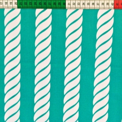 Baumwolle 100% Weiße Seile auf türkisfarbenem Hintergrund  